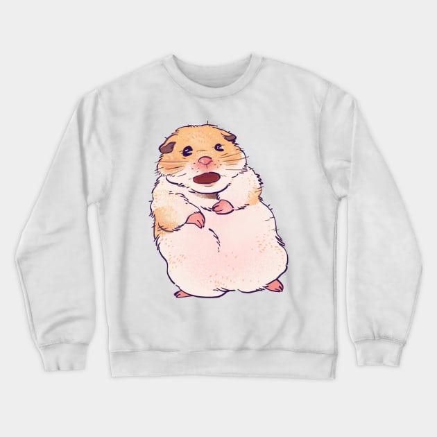 scared screaming shook hamster meme Crewneck Sweatshirt by mudwizard